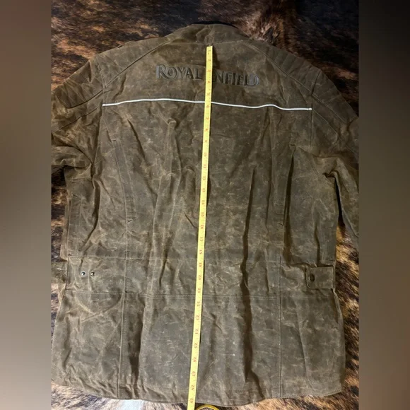 Royal Enfield Panzer Waxed Motorcycle Jacket, Color- Ranger (Brown), Size- XL - Picture 10 of 11